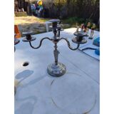 Pair of silver-plated candelabra