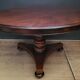 Table ronde de salle à manger guéridon style Louis Philippe en bois massif