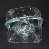 Corbeille en verre forme panier