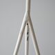 Lampadaire tripode vintage en métal blanc