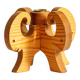 Wooden Christmas candle holder with four goat heads, Sweden, 1970s