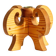 Wooden Christmas candle holder with four goat heads, Sweden, 1970s