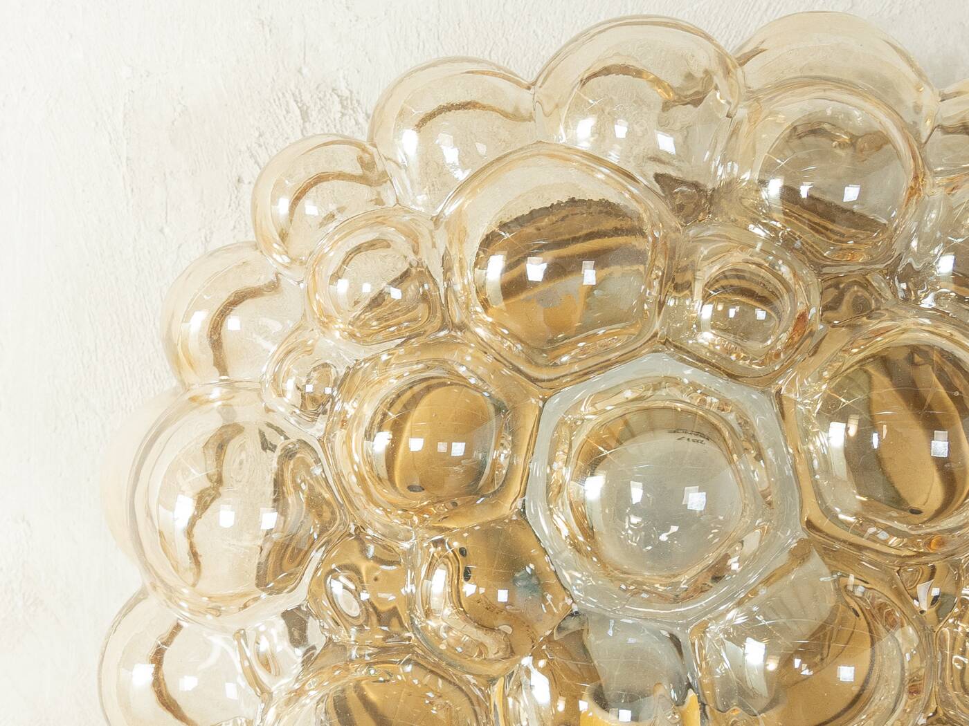Space Age wall or ceiling lamp by Doria Leuchten, bubble glass, 1970s