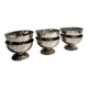 Set of 6 vintage silver-plated metal ice cream cups