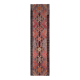 1970s Turkish Oushak Handmade Wool Cotton Orange Runner Rug 90x400