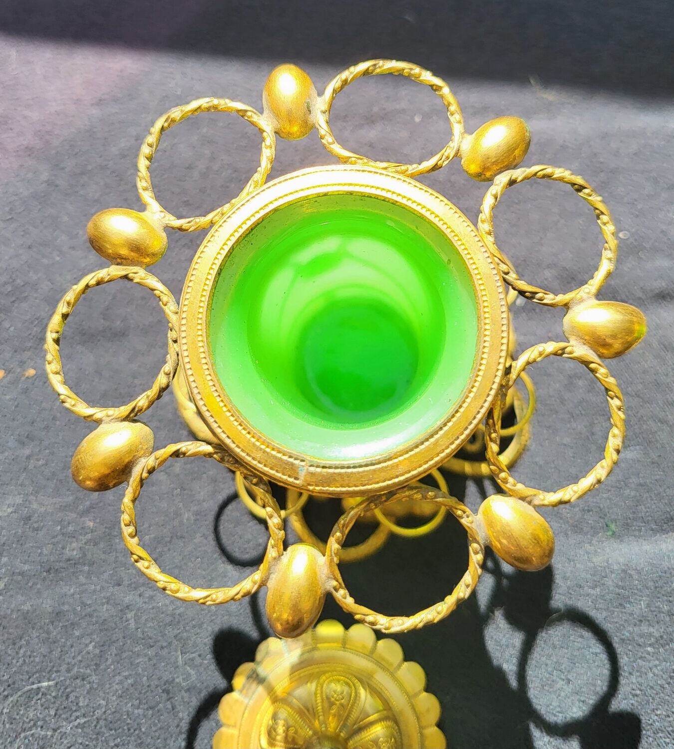 Porte cigares en opaline verte (uranium/ouraline) Napoléon III