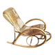 Designer rocking chair in rattan and bamboo from the 1950s/60s