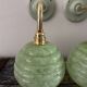 Paire d’appliques Art déco vert pastel