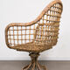 Rattan chair with swivel base