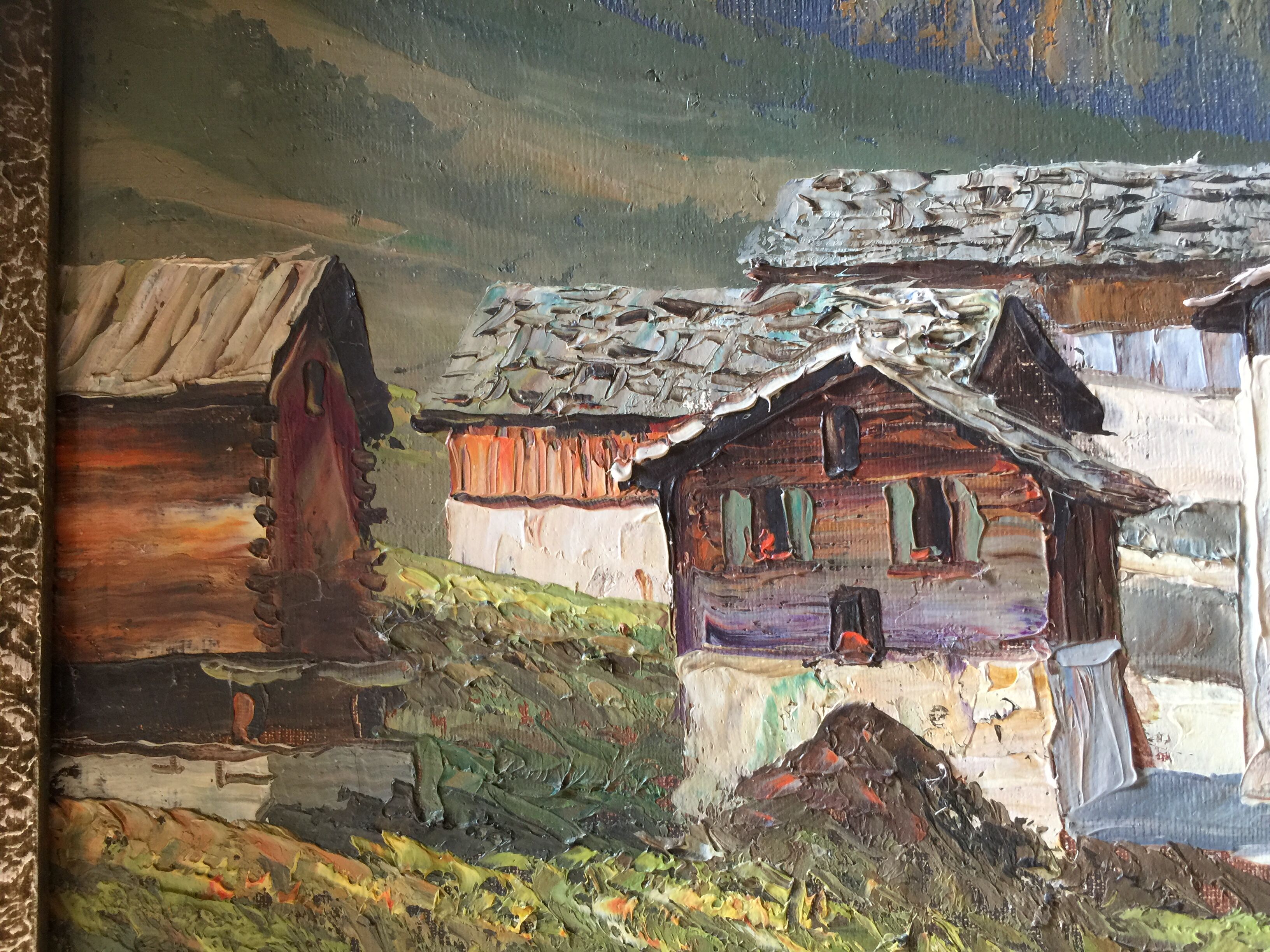 Huile sur toile signée e.janin