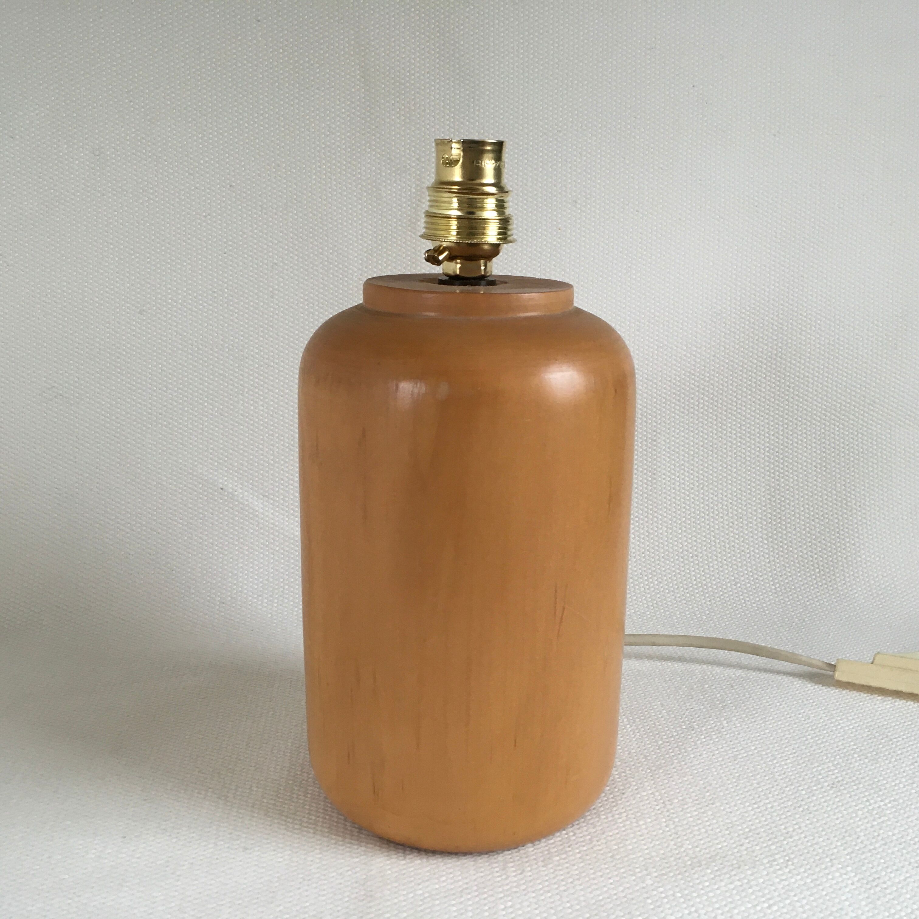 Pair of turned wooden bedside lamp legs