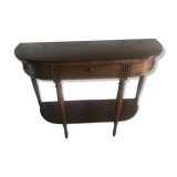 Half moon console in cherry tree