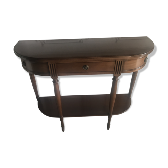 Half moon console in cherry tree