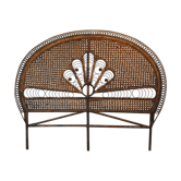 Head of bed 2 places rattan.