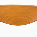 Suite de 4 fauteuils hêtre teinte et lin noir design danois 1950