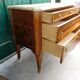 Commode 3 tiroirs plateau marbre style louis xvi en bois de rose