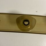 Vintage wall coat holder 70s 3 hooks in smoked plastic
