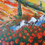 Oil painting on canvas landscape