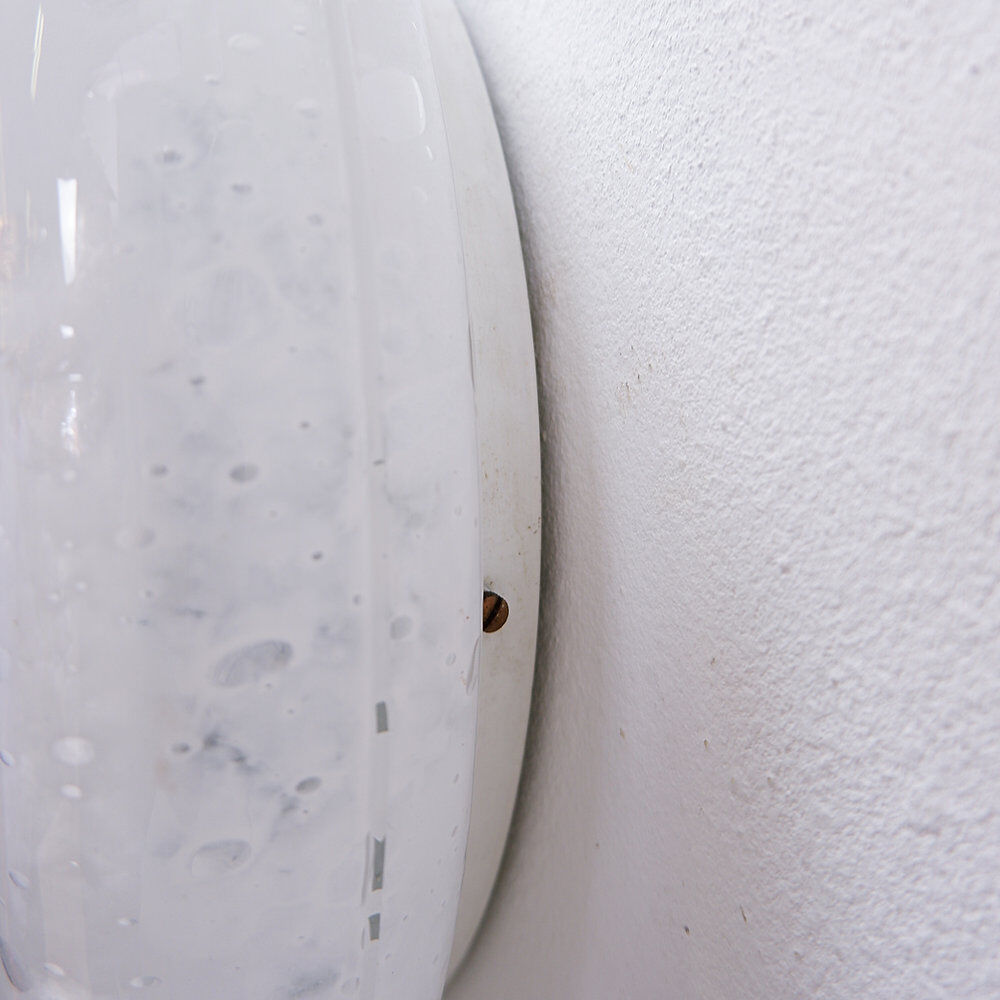 Vintage illuminated mirror in bubbled glass by Limburg - 1970s