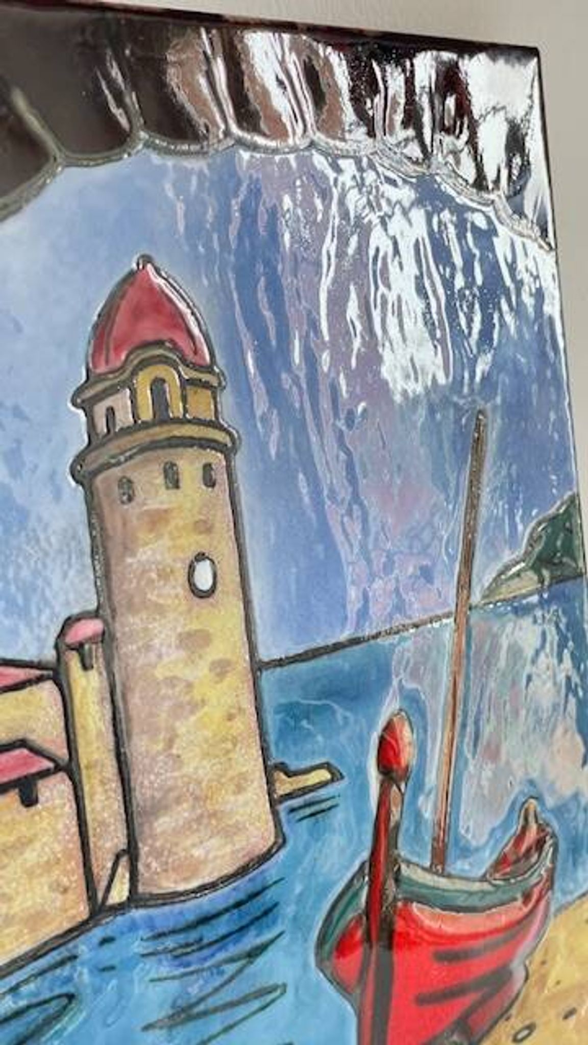 Vintage handmade ceramic illustration