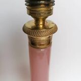 Opaline and gilt bronze lamp with Victorian lampshade
