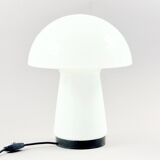 Large Space Age Mushroom Opaline Glass Table Lamp from Limburg, 1960s/1970s