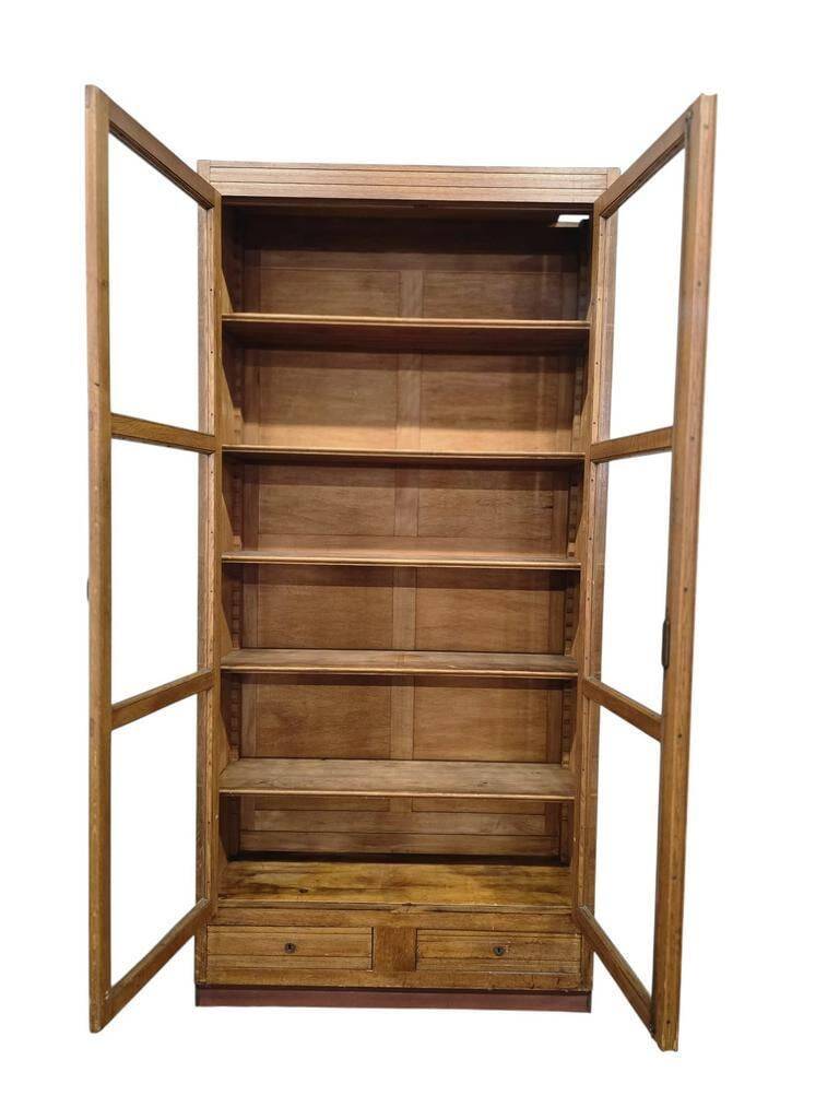 Vitrine/armoire de laboratoire/étagère à plusieurs niveaux vintage XL