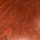 Round extendable dining table for six people, mahogany.