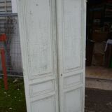 Pair of closet door old green patina
