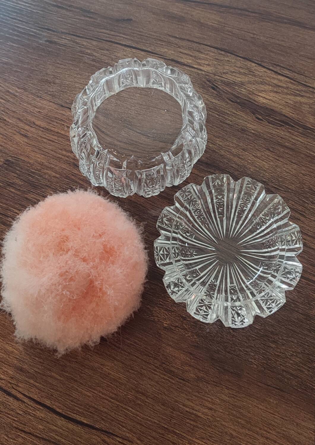 Antique cut glass candy box