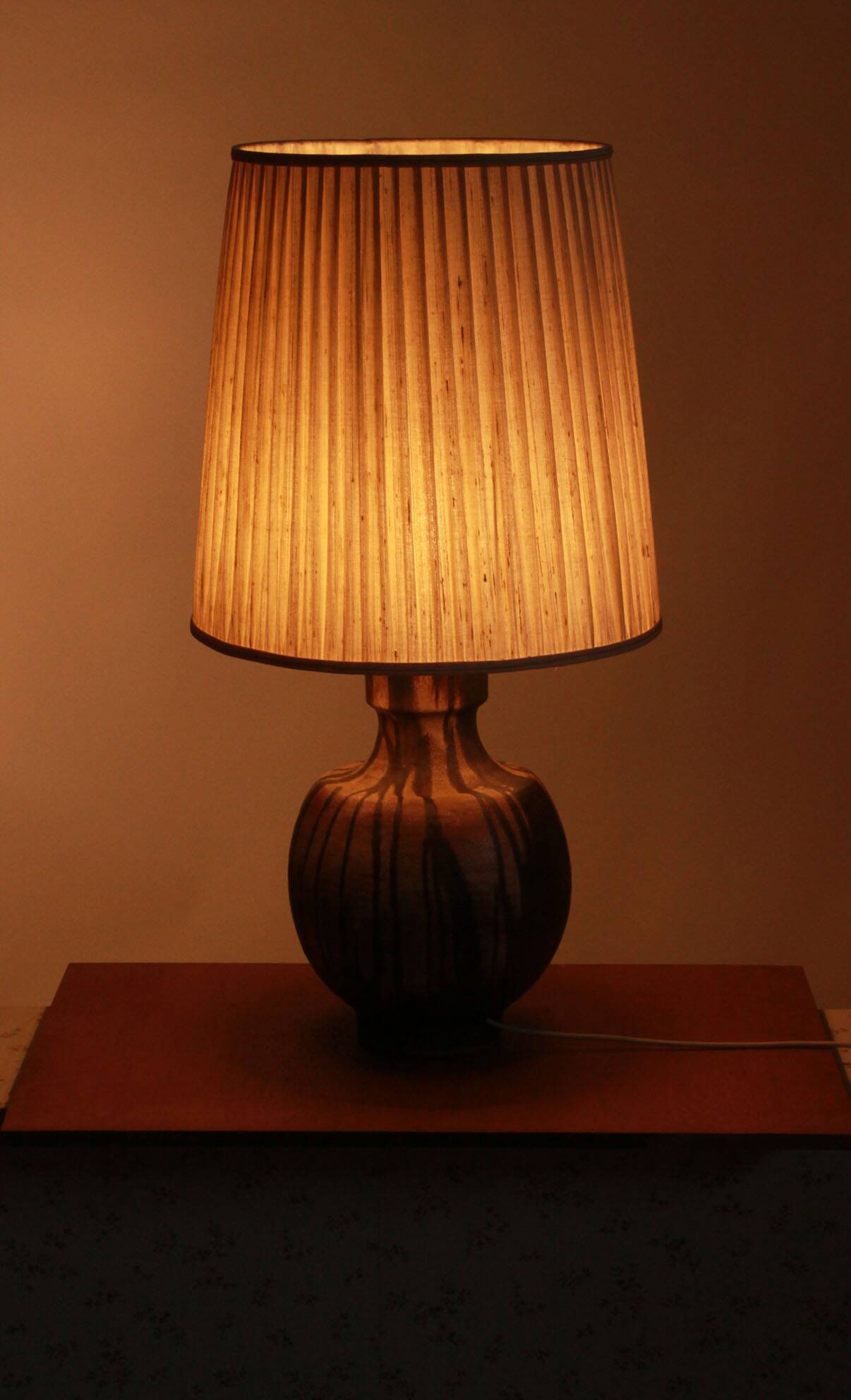 1960s table lamp Majolika