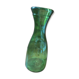 Carafe bouteille flacon en verre vert grappe raisins