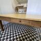 Large antique coffee table in solid wood, farmhouse style – 1 drawer –