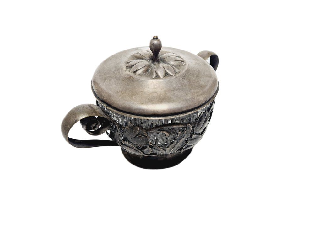 Art Deco sugar bowl from Hefra, Poland, 1970s