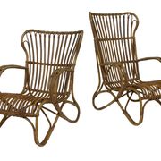 Set of two Belse 8 model Rattan chairs by Dirk van Sliedregt Rohe Noordwolde 1960