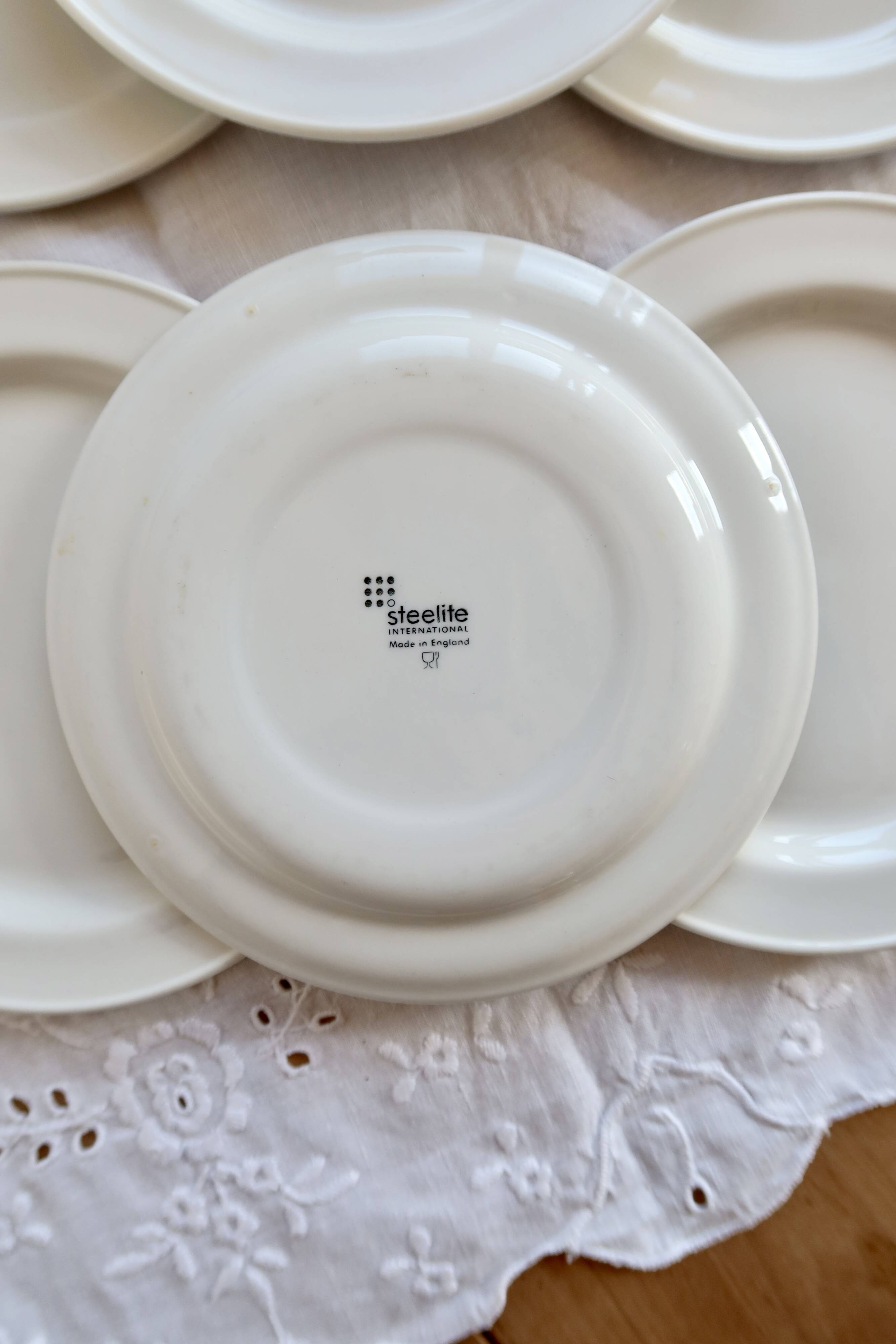 6 vintage porcelain dessert plates Steelite – Made in England