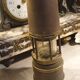 Old miner's lamp with baccarat glass