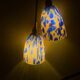 Paire de lampes baladeuses globe pate de verre vintage