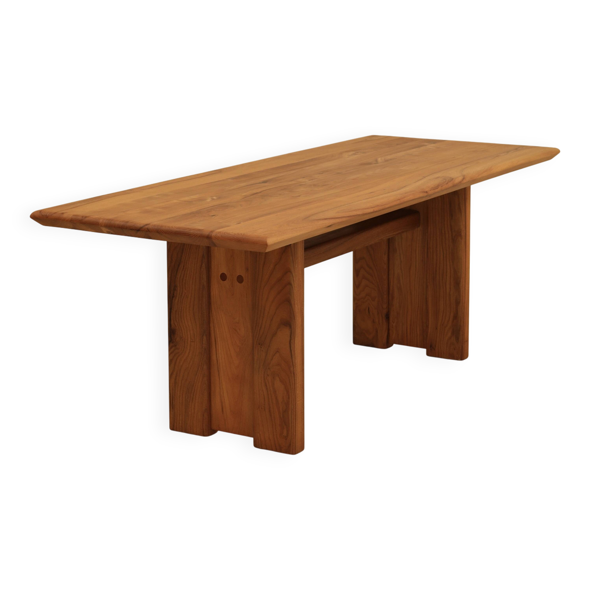 Table en orme massif, Maison Sénac, France, 1980’s