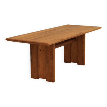 Table en orme massif, Maison Sénac, France, 1980’s