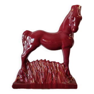 French Art Deco Ceramic Horse, 1930s