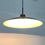 Postmodern vintage pendant lamp with counterweight by Metalarte, 1980s.