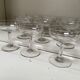 Set of 9 engraved champagne glasses