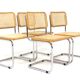 Set de 4 chaises "B32", Marcel Breuer, Italie, 1990