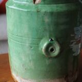 Old green glazed pot