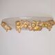 Vintage Bowl Wall Lamps in Goldleaf Murano Glass, Italy, 1970s, Set of 2