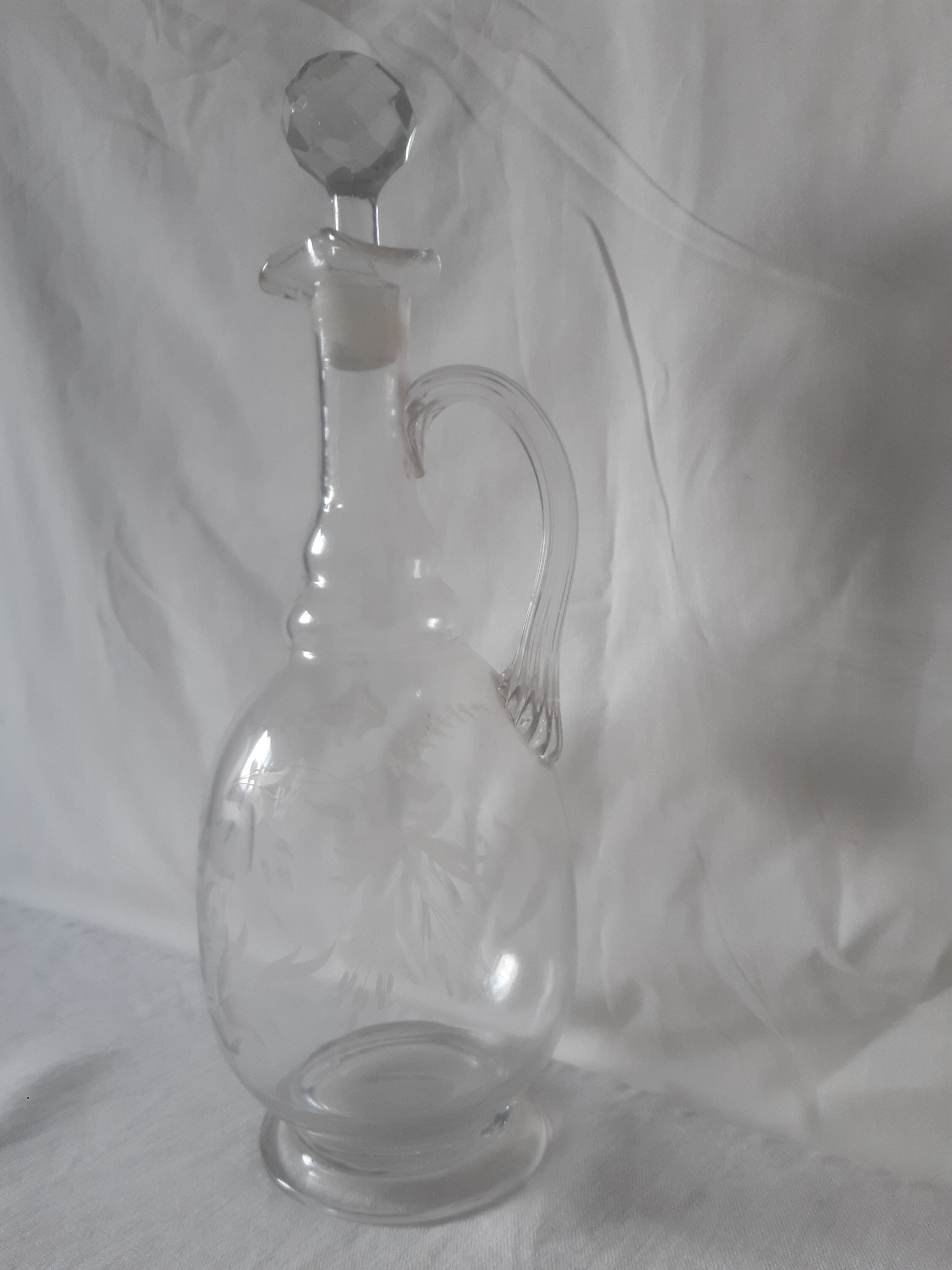 Engraved decanter