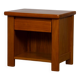 Vintage solid elm bedside table, 1980