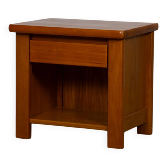 Table de chevet vintage en orme massif, 1980