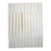 Tapis kilim moderne rayé blanc et crème